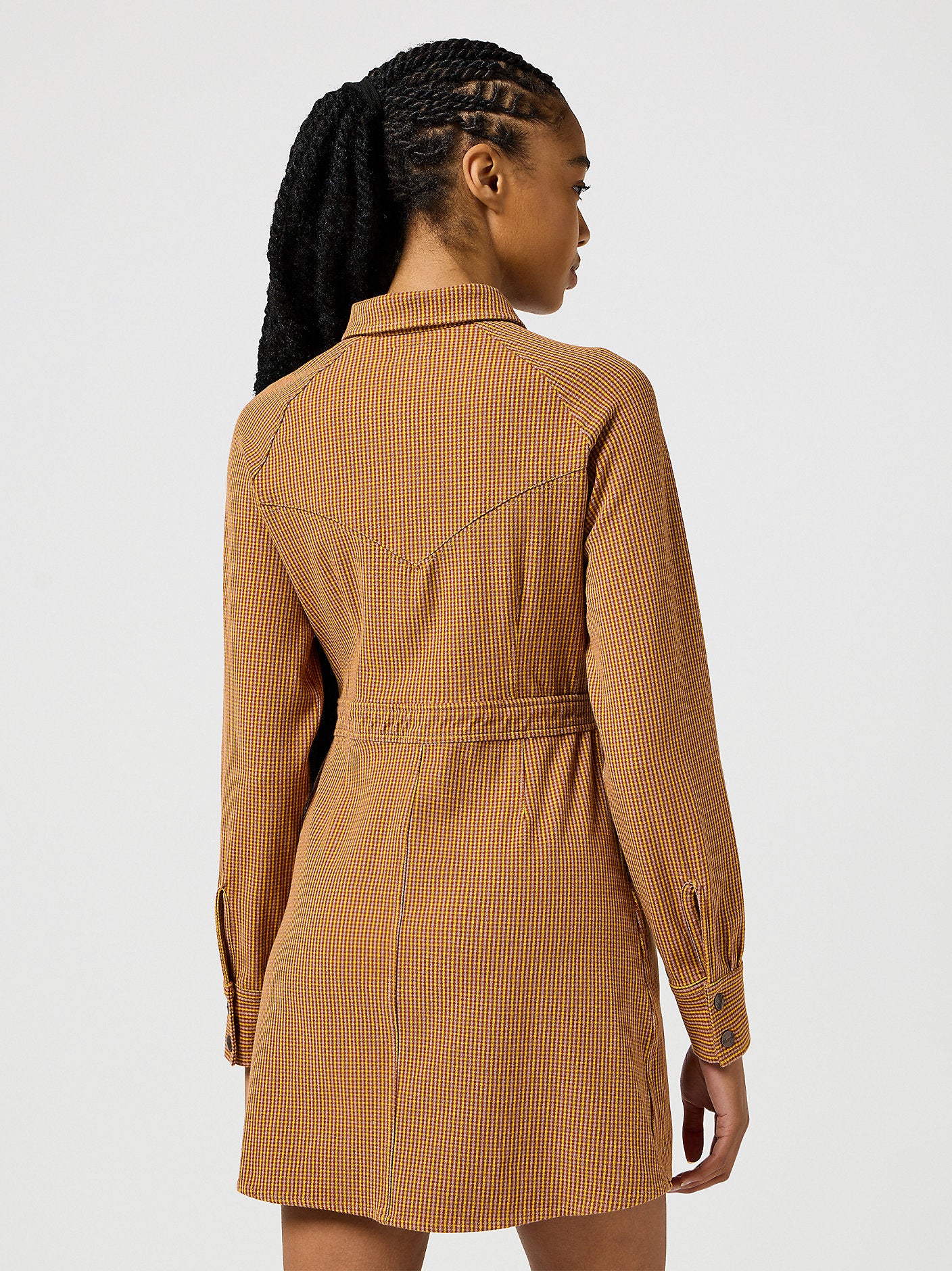 Damska Sukienka Wrangler Slim Fit Dress Madder Brown 112356780