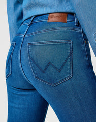 WRANGLER DAMSKIE SPODNIE JEANSOWE STRAIGHT AGATE BLUE 112356388 W26R017457