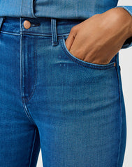 WRANGLER DAMSKIE SPODNIE JEANSOWE STRAIGHT AGATE BLUE 112356388 W26R017457