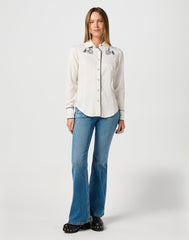 WRANGLER DAMSKIE SPODNIE JEANSOWE WRANGLER FIERCE FLARE SIERRA 112364512
