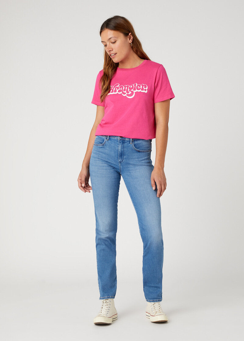 WRANGLER DAMSKIE SPODNIE JEANSOWE WRANGLER SLIM PEARL W26LCY37M 112332355