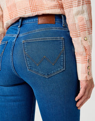 WRANGLER DAMSKIE SPODNIE JEANSOWE WRANGLER SLIM SERENE STORM 112362592