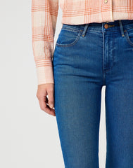 WRANGLER DAMSKIE SPODNIE JEANSOWE WRANGLER SLIM SERENE STORM 112362592