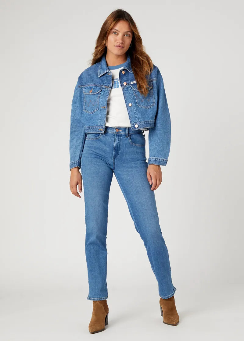 WRANGLER DAMSKIE SPODNIE JEANSOWE WRANGLER STRAIGHT AURELIA 112332359