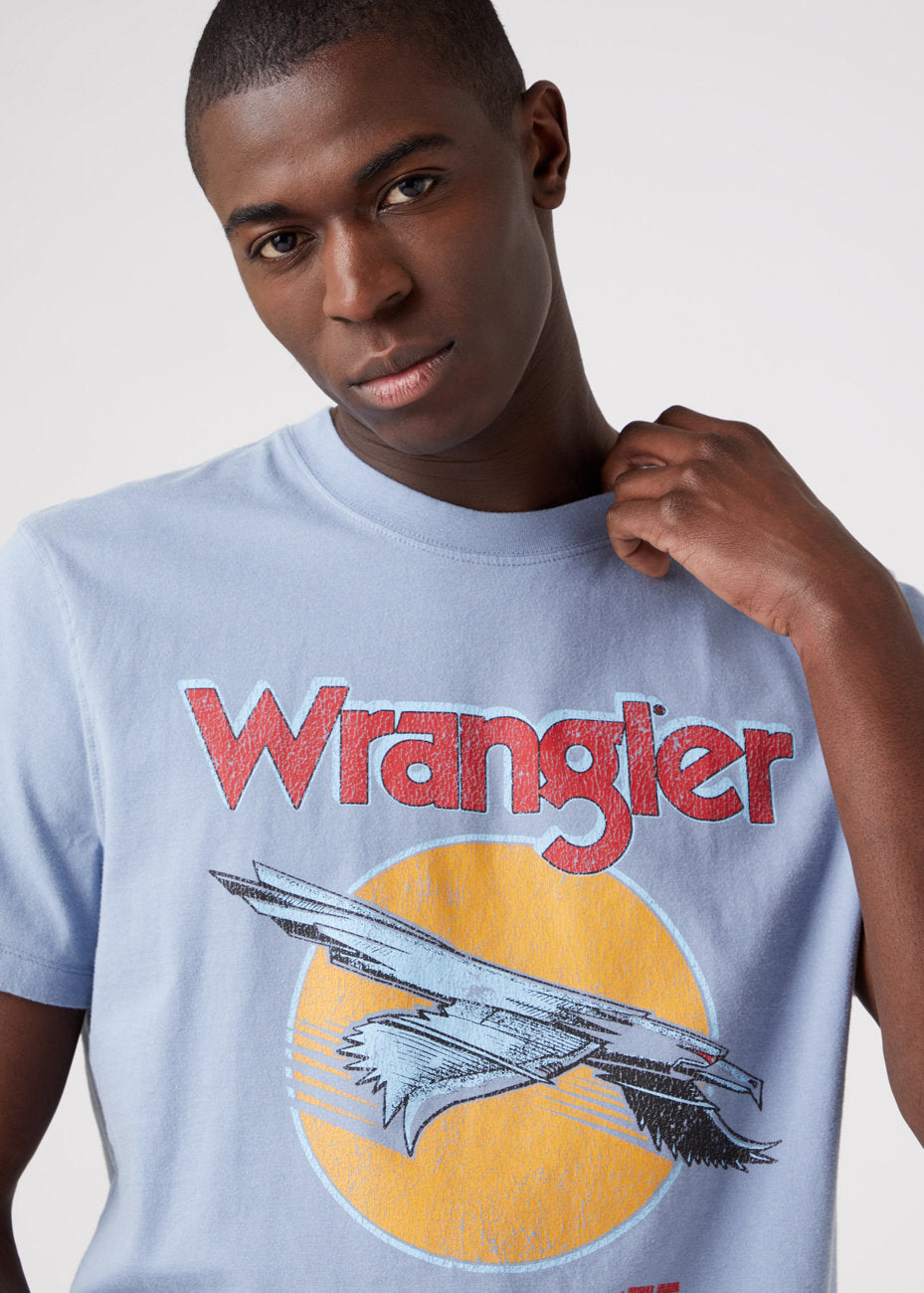 WRANGLER EAGLE TEE MĘSKA KOSZULKA T-SHIRT LOGO STONE WASH W70REEX4Q 112321259
