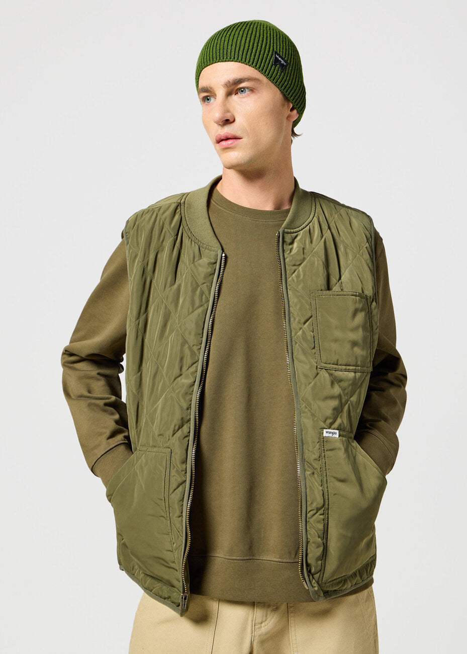 WRANGLER EASY BEANIE MĘSKA CZAPKA ZIMOWA CIEPŁA GREEN 112356868 W0M8016174
