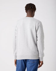 WRANGLER FRAME LOGO CREW MĘSKA BLUZA NADRUK MID GREY W662HAX37 112320241