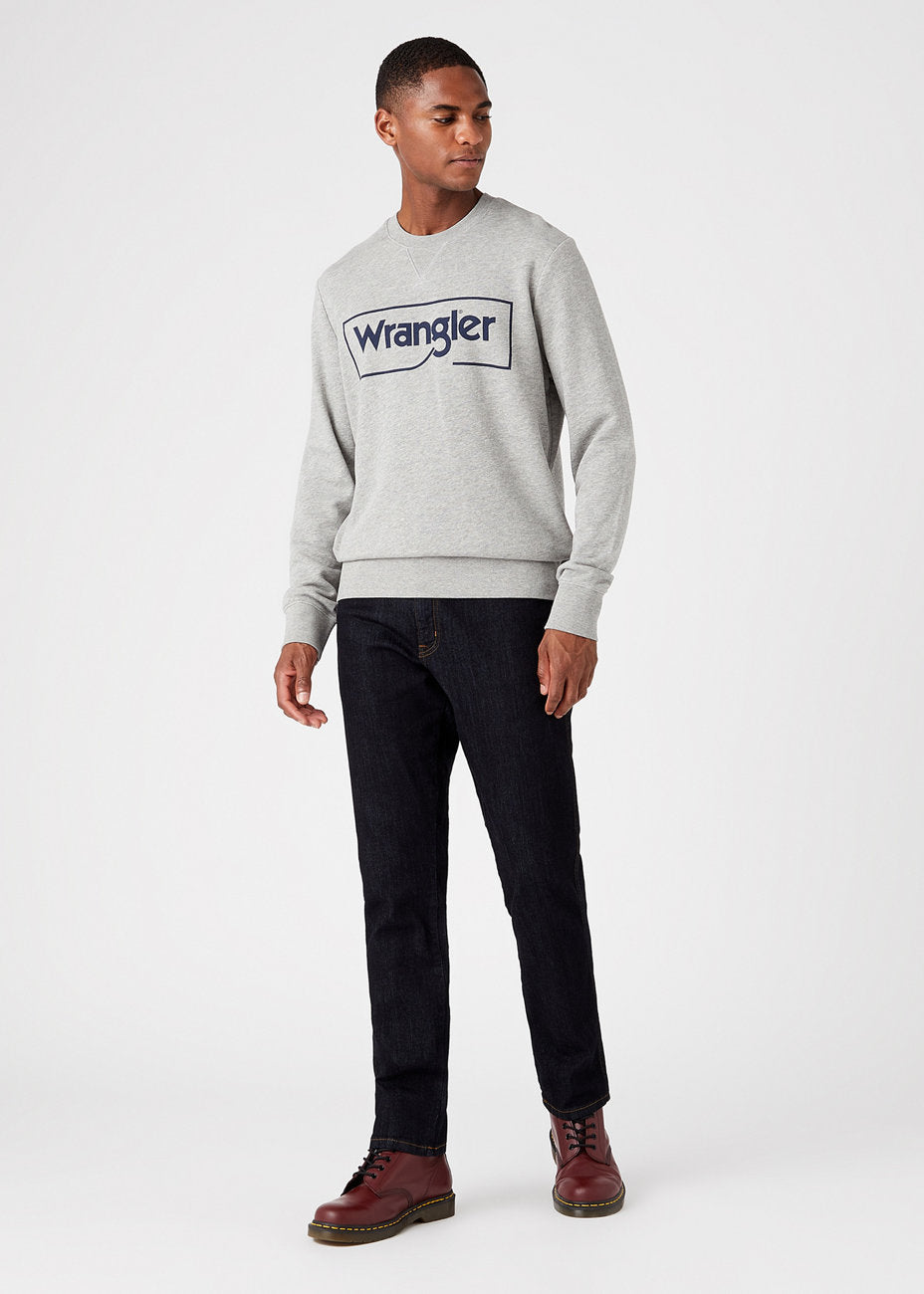 WRANGLER FRAME LOGO SWS MĘSKA BLUZA KLASYCZNA MID GREY MEL W6H1HAX37 112146195