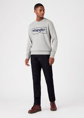 WRANGLER FRAME LOGO SWS MĘSKA BLUZA KLASYCZNA MID GREY MEL W6H1HAX37 112146195