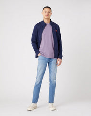 WRANGLER FUNNEL MĘSKA BLUZA LOGO NECK ZIP NAVY W663HA114 112320251