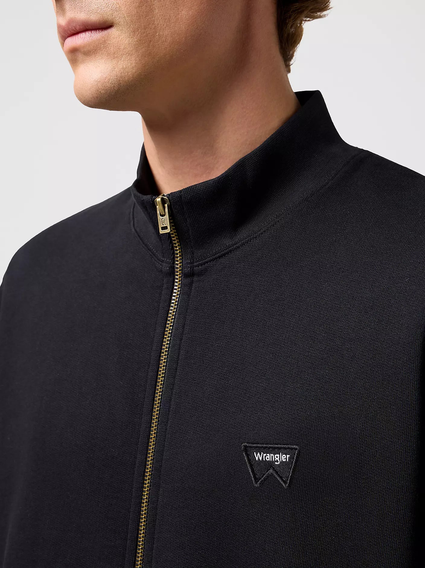 Męska Bluza Rozpinana Wrangler Funnel Neck Zip Black 112350548 W6J3011936