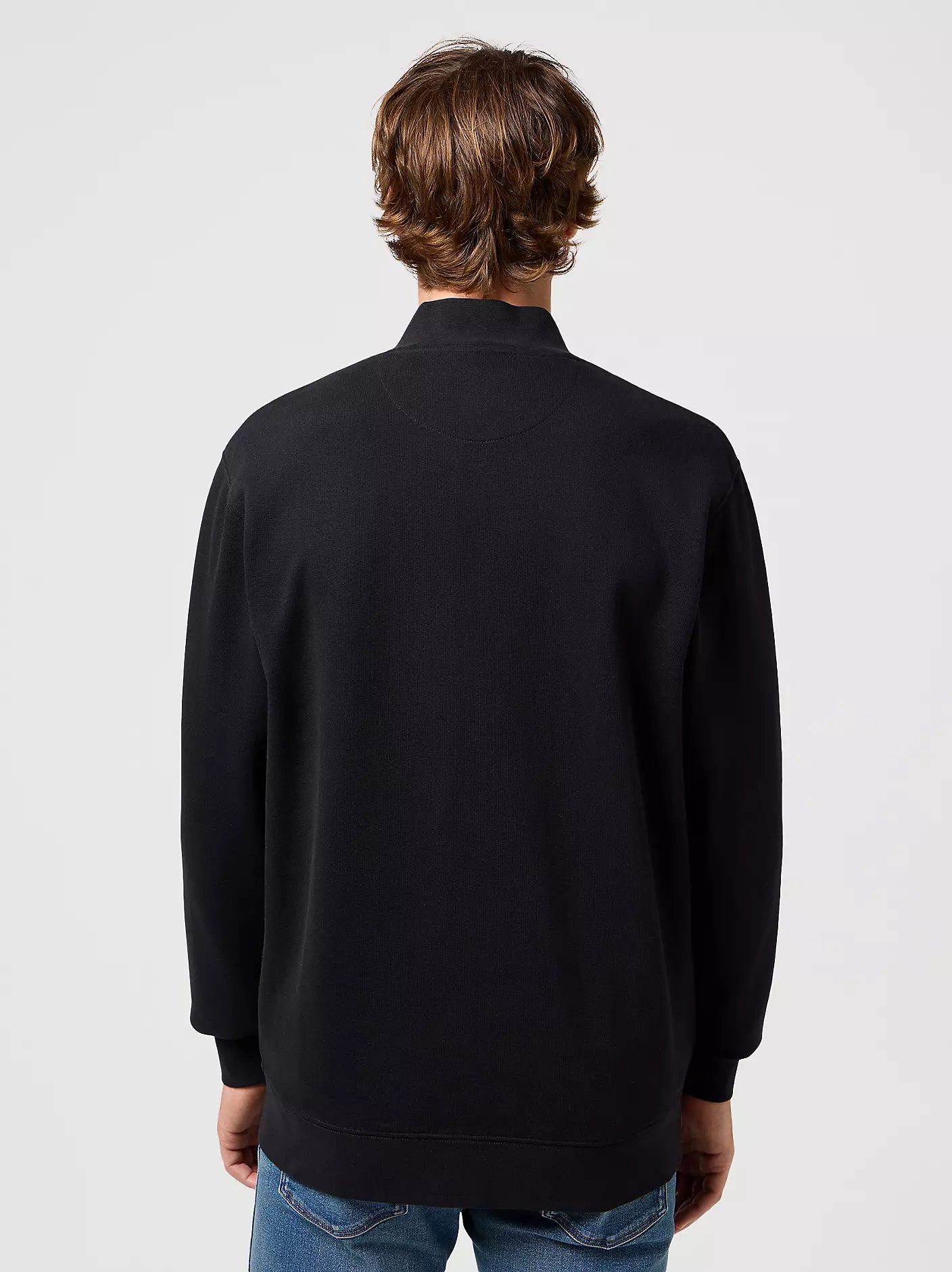Męska Bluza Rozpinana Wrangler Funnel Neck Zip Black 112350548 W6J3011936