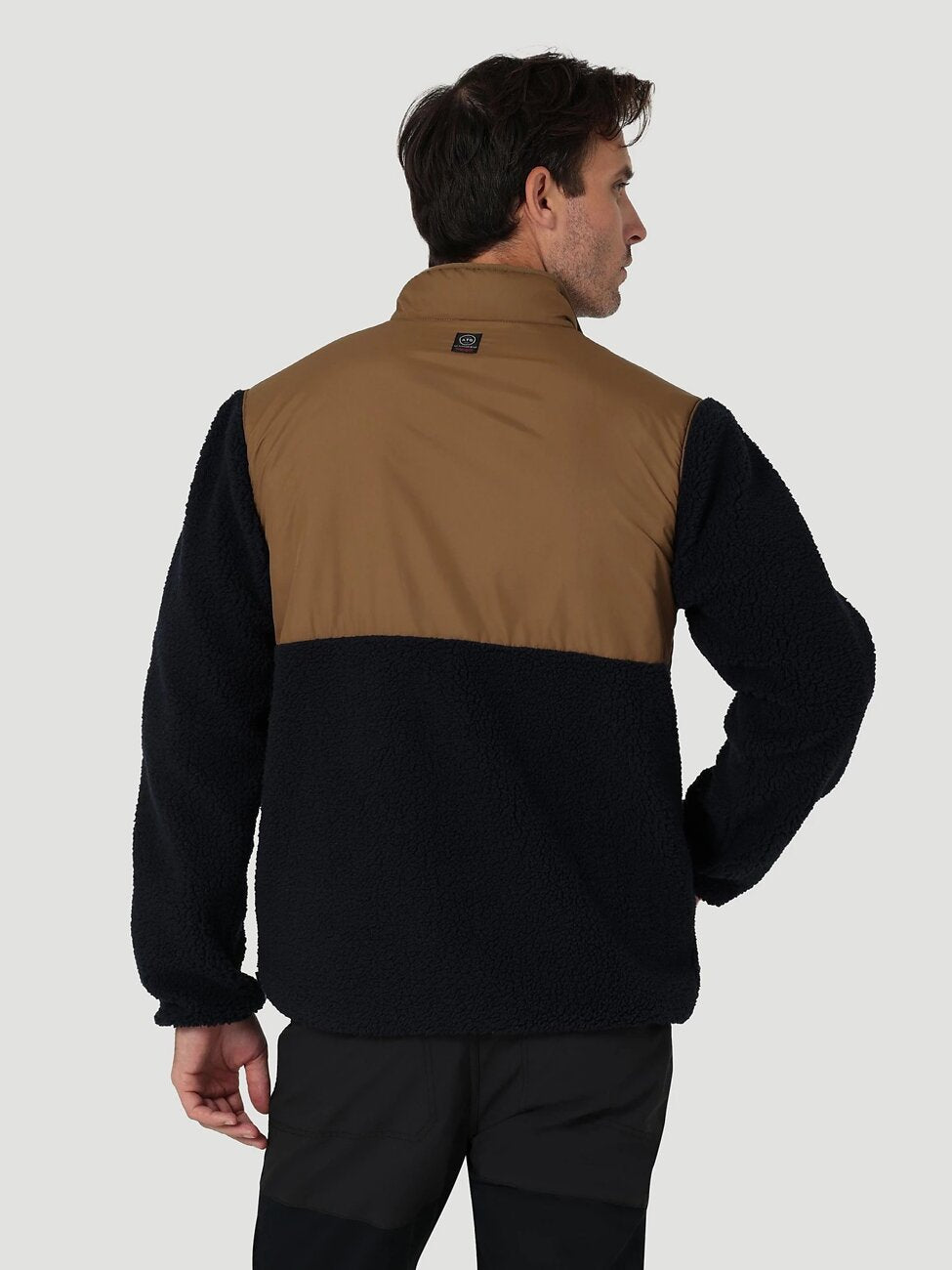 WRANGLER FZ CAMP FLEECE MĘSKA KURTKA PRZEJŚCIOWA LOGO DARK SAPPHIRE W6G2EZB08 112324307
