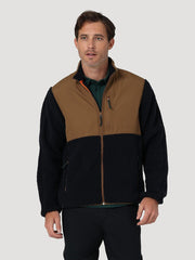 WRANGLER FZ CAMP FLEECE MĘSKA KURTKA PRZEJŚCIOWA LOGO DARK SAPPHIRE W6G2EZB08 112324307