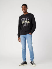 WRANGLER GRAPHIC CREW MĘSKA BLUZA KLASYCZNA LOGO NADRUK SWEAT FADED W6G8I3XV6 112331913