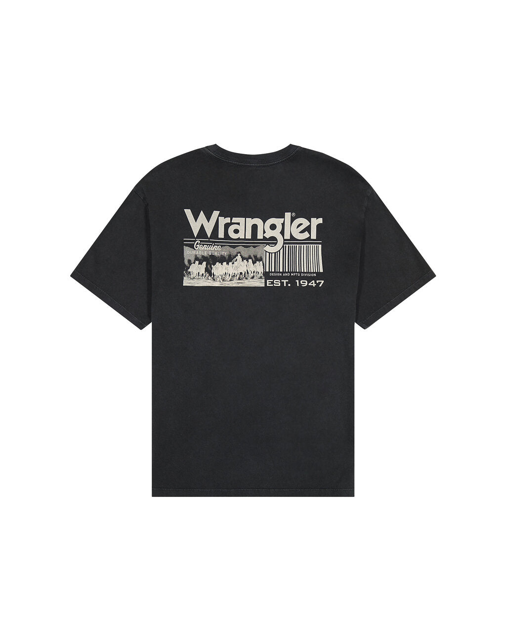 Męska Koszulka T-Shirt Wrangler Graphic Tee Faded Black112357350 W753014116