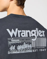 Męska Koszulka T-Shirt Wrangler Graphic Tee Faded Black112357350 W753014116