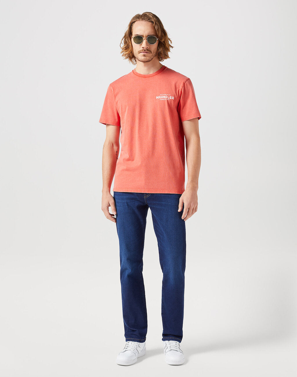 WRANGLER GRAPHIC TEE MĘSKA KOSZULKA T-SHIRT LOGO BURNT SIENNA 112351267 W751013632