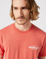 WRANGLER GRAPHIC TEE MĘSKA KOSZULKA T-SHIRT LOGO BURNT SIENNA 112351267 W751013632