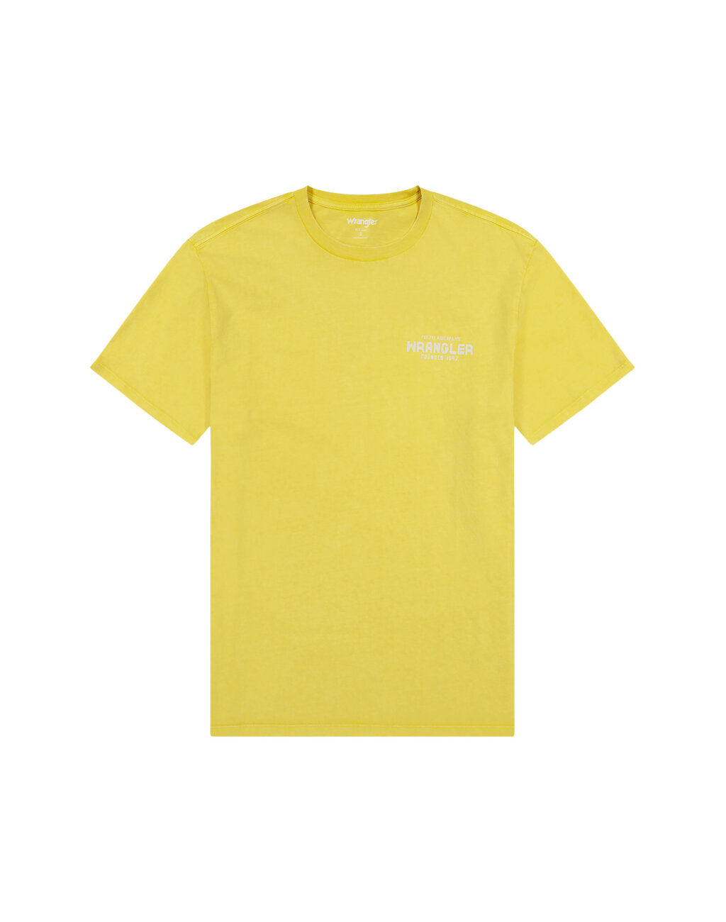 WRANGLER GRAPHIC TEE MĘSKA KOSZULKA T-SHIRT LOGO VARSITY YELLOW 112350430 W751013846