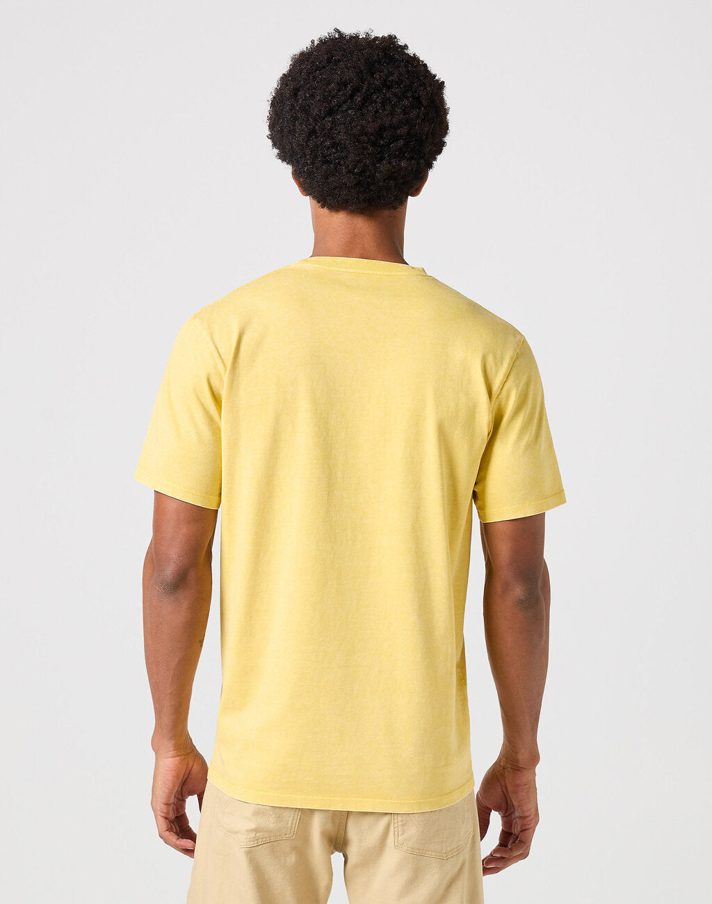 WRANGLER GRAPHIC TEE MĘSKA KOSZULKA T-SHIRT LOGO VARSITY YELLOW 112350430 W751013846