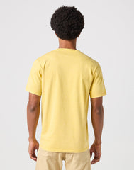 WRANGLER GRAPHIC TEE MĘSKA KOSZULKA T-SHIRT LOGO VARSITY YELLOW 112350430 W751013846