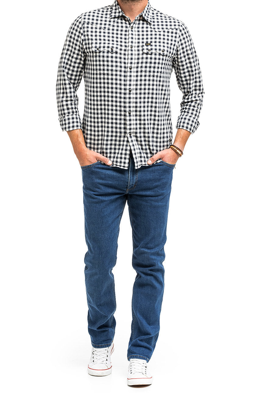 WRANGLER GREENSBORO MĘSKIE SPODNIE JEANSOWE FAREWELL W15QX5R22 112319118