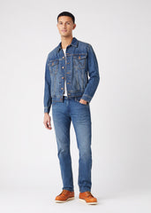 WRANGLER GREENSBORO MĘSKIE SPODNIE JEANSOWE GREEN TWIST W15QXP409 112145833