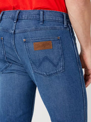 WRANGLER GREENSBORO MĘSKIE SPODNIE JEANSOWE JEANSY ARIES BLUE W15QAG42A 112329011