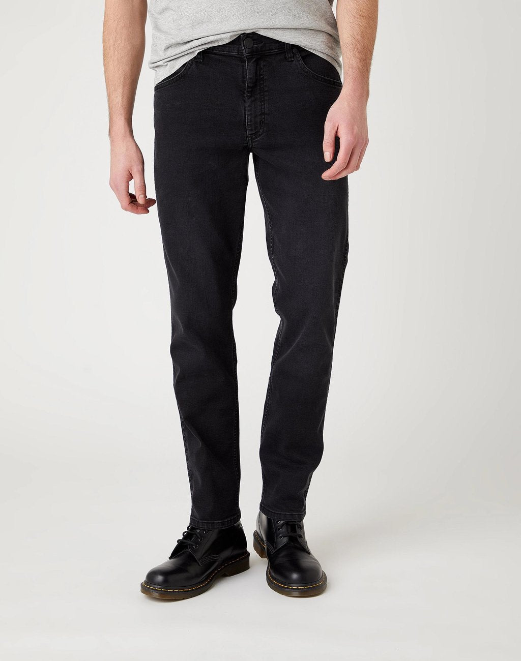 WRANGLER GREENSBORO MĘSKIE SPODNIE JEANSOWE JEANSY BLACK CROW W15QHP363 112141190