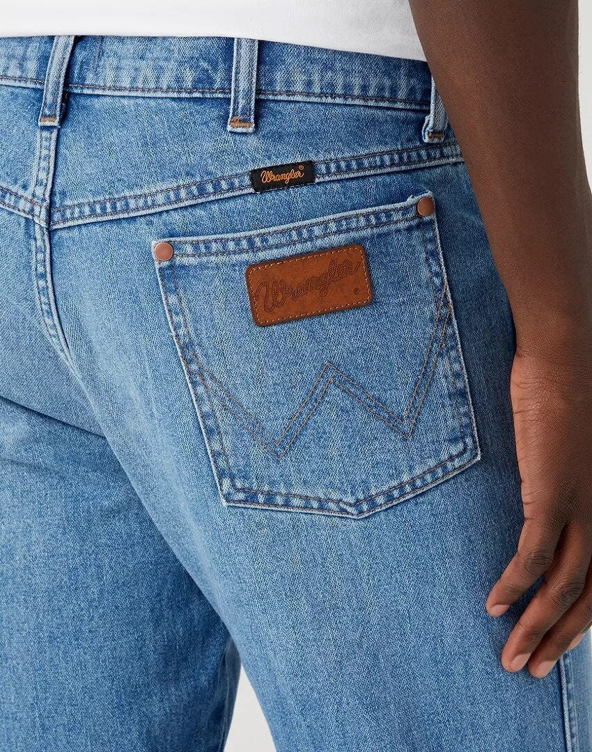 WRANGLER GREENSBORO MĘSKIE SPODNIE JEANSOWE JEANSY BLUE BILL W15QEH40O 112331094
