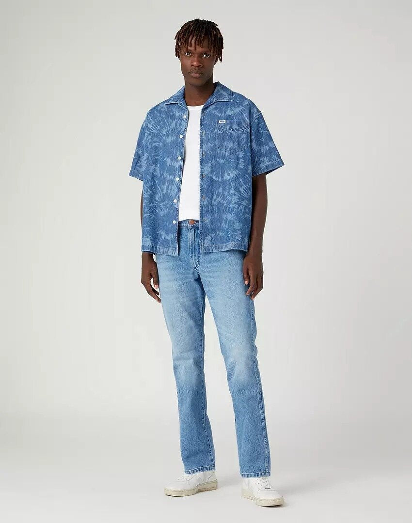 WRANGLER GREENSBORO MĘSKIE SPODNIE JEANSOWE JEANSY BLUE BILL W15QEH40O 112331094