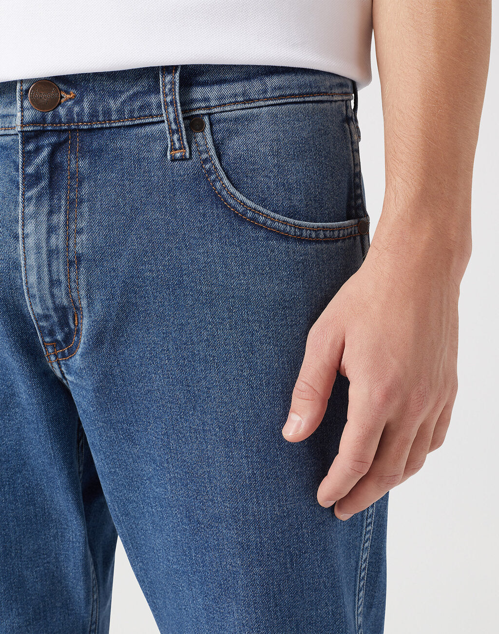 WRANGLER GREENSBORO MĘSKIE SPODNIE JEANSOWE JEANSY DŻINSY HAZE 112350665 W15Q018394