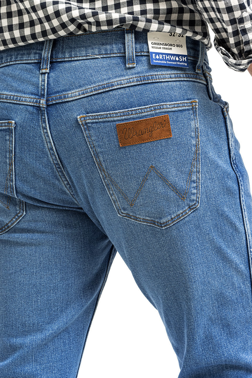 WRANGLER GREENSBORO MĘSKIE SPODNIE JEANSOWE LIGHTHOUSE W15QHNR20 112319139