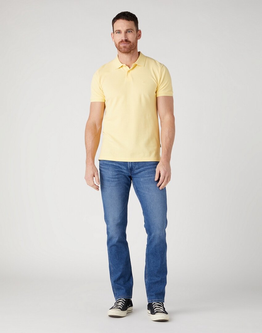 WRANGLER GREENSBORO MĘSKIE SPODNIE JEANSOWE SMOKE SEA W15QYLZ71 112330503