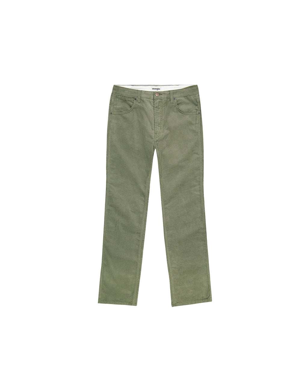 Męskie Spodnie Materiałowe Sztruksowe Wrangler Greensboro Dusty Olive 112356861 W15Q018011