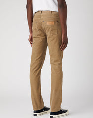 WRANGLER GREENSBORO MĘSKIE SPODNIE SZTRUKSOWE SZTRUKSY SZTRUKS LEAD GREY W15QLMM24