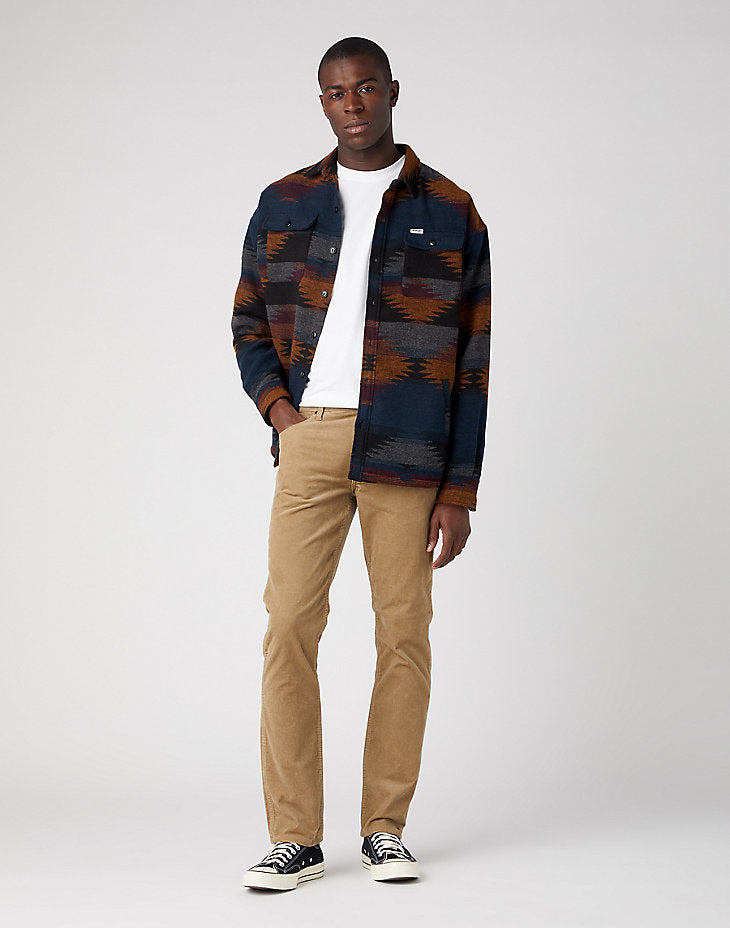 WRANGLER GREENSBORO MĘSKIE SPODNIE SZTRUKSOWE SZTRUKSY SZTRUKS LEAD GREY W15QLMM24
