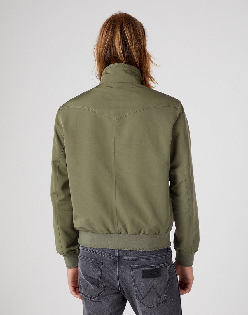 WRANGLER HARRINGTON JACKET MĘSKA KURTKA PRZEJŚCIOWA DUSTY OLIVE W481WWX45 112334267