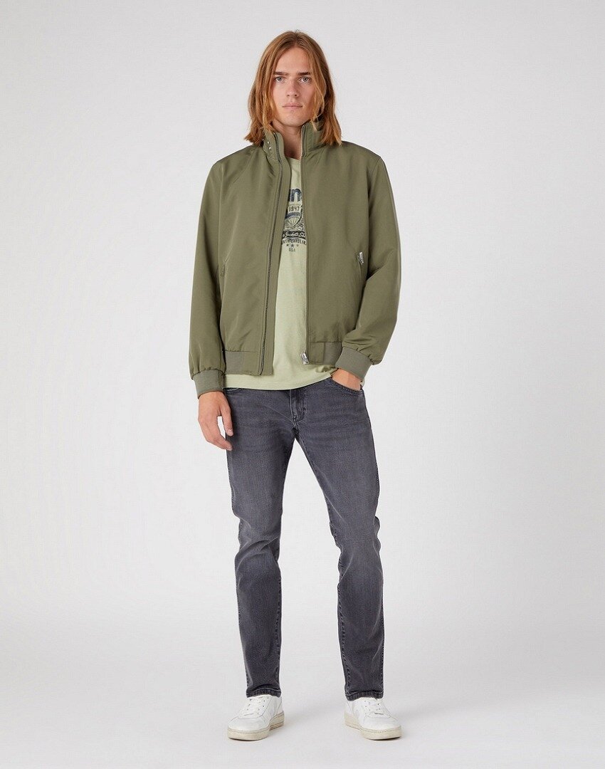 WRANGLER HARRINGTON JACKET MĘSKA KURTKA PRZEJŚCIOWA DUSTY OLIVE W481WWX45 112334267
