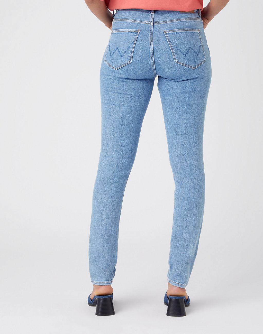 WRANGLER HIGH RISE SKINNY DAMSKIE SPODNIE JEANSOWE CALI BLUE W27HXR414 112145963