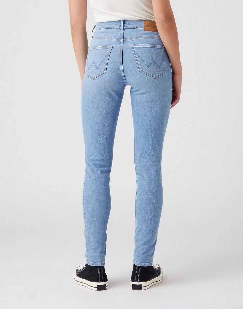 WRANGLER HIGH RISE SKINNY DAMSKIE SPODNIE JEANSOWE FORKEEPS W27HXRW18 112319156