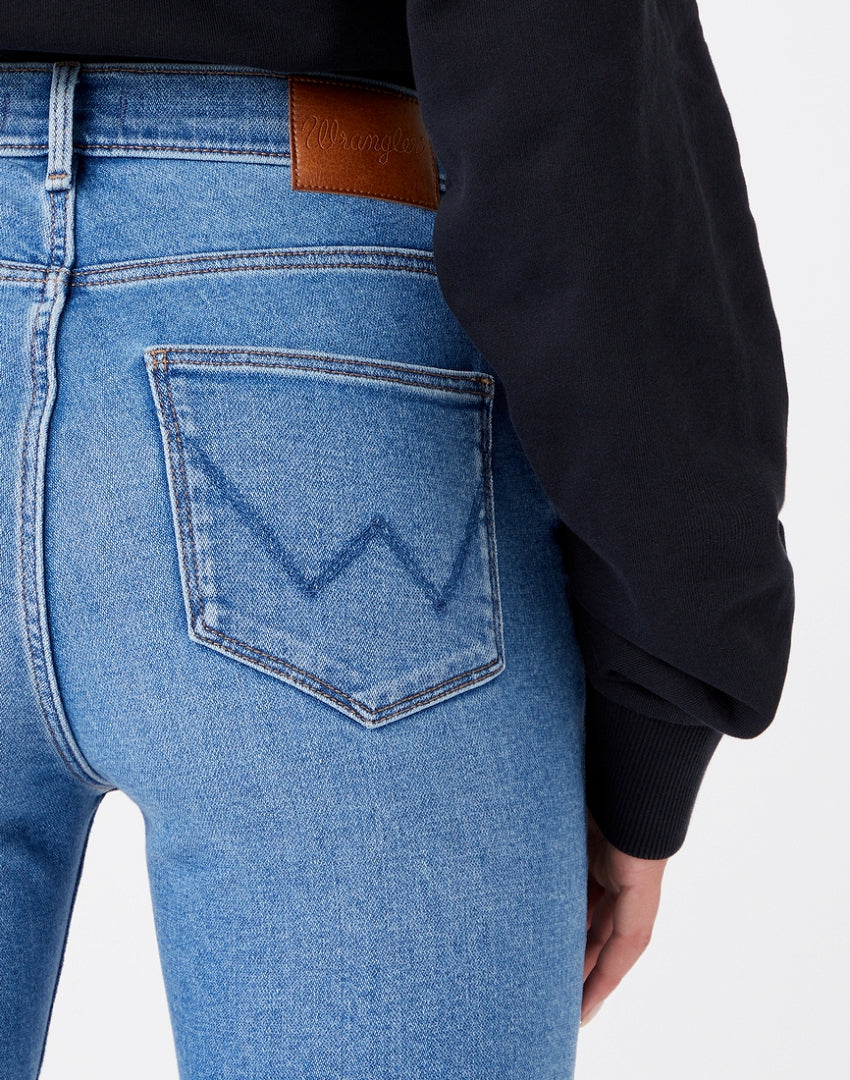 WRANGLER HIGH RISE SKINNY DAMSKIE SPODNIE JEANSOWE JEANSY RIVER W27H4741G 112145956
