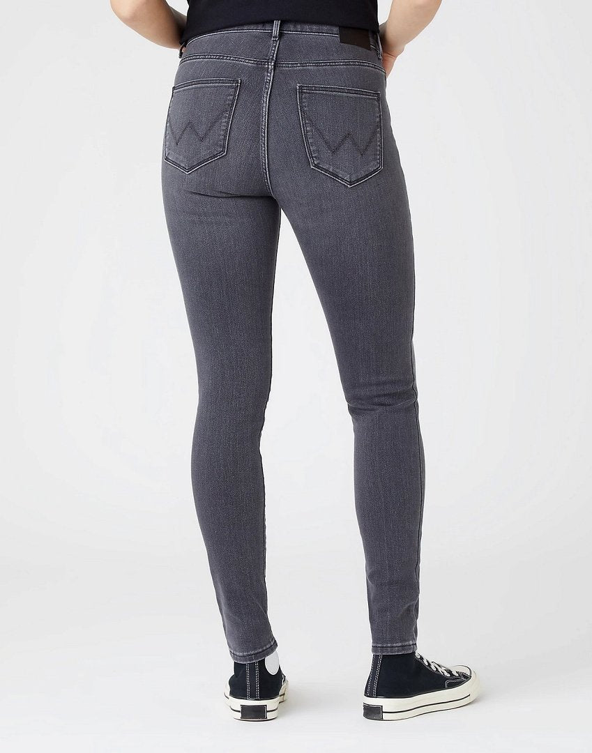 WRANGLER HIGH RISE SKINNY DAMSKIE SPODNIE JEANSOWE SOFT SMOKE W27HZJ29U 112144779
