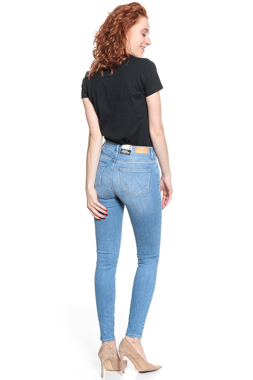 WRANGLER HIGH RISE SKINNY INDIGO BEACHES W27HGU241 112128082