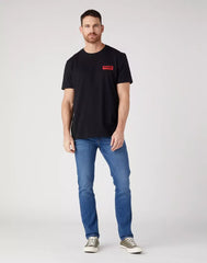 Wrangler Larston Męskie Spodnie Jeansowe Aries Blue W18SAG42A 112329012