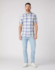 Wrangler Larston Męskie Spodnie Jeansowe Blue Waves W18SHN42H 112328980