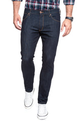 WRANGLER LARSTON MĘSKIE SPODNIE JEANSOWE JEANSY DARK RINSE W18SP690A 112127578