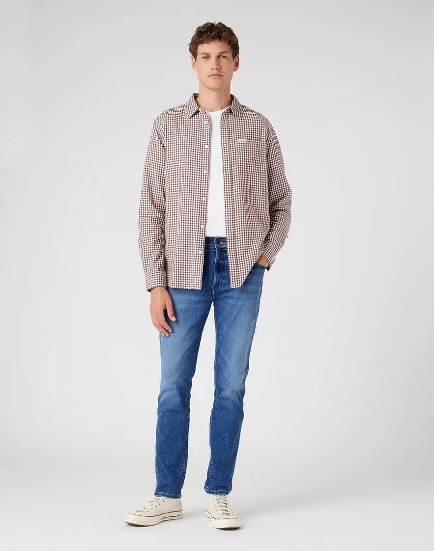 WRANGLER LARSTON MĘSKIE SPODNIE JEANSOWE JEANSY ROUGH RIDED W18SCSZ57 112330750