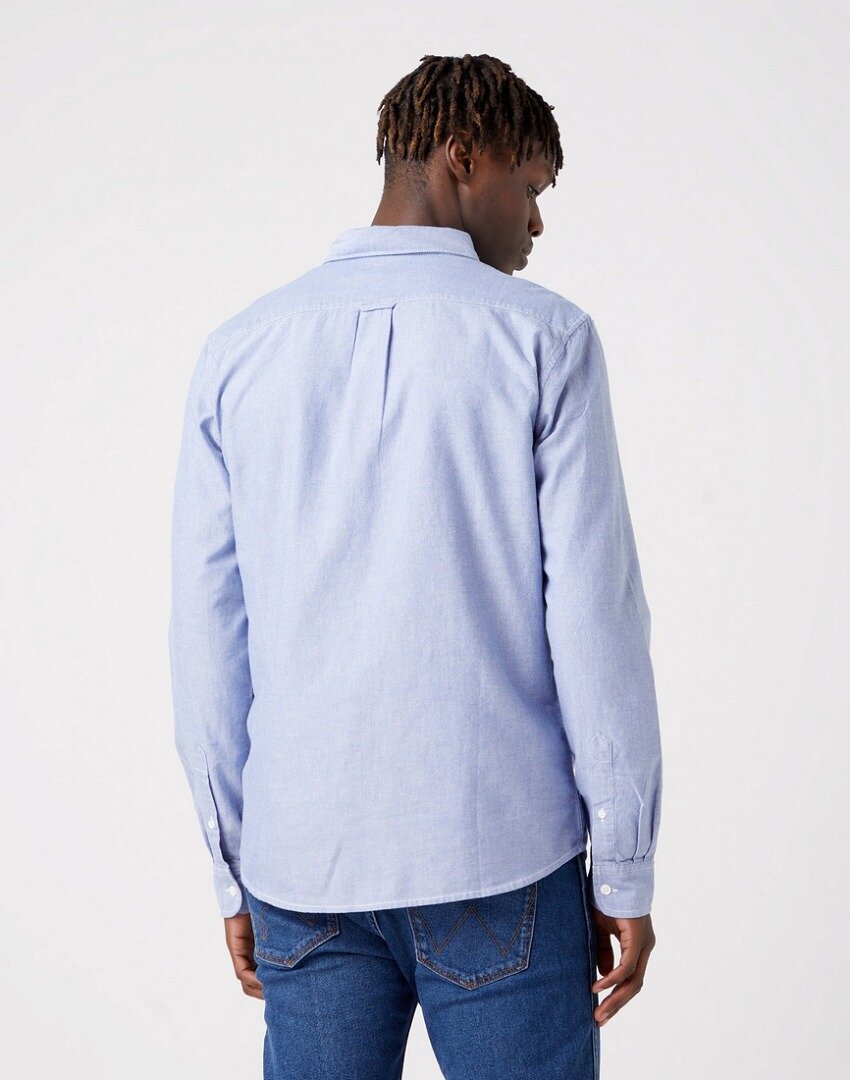 WRANGLER LS 1 PKT BUTTON DOWN MĘSKA KOSZULA MATERIAŁOWA MATERIAŁ BLUE TINT W5B1BMX7K 112320866